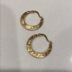 Gold plated hoops
